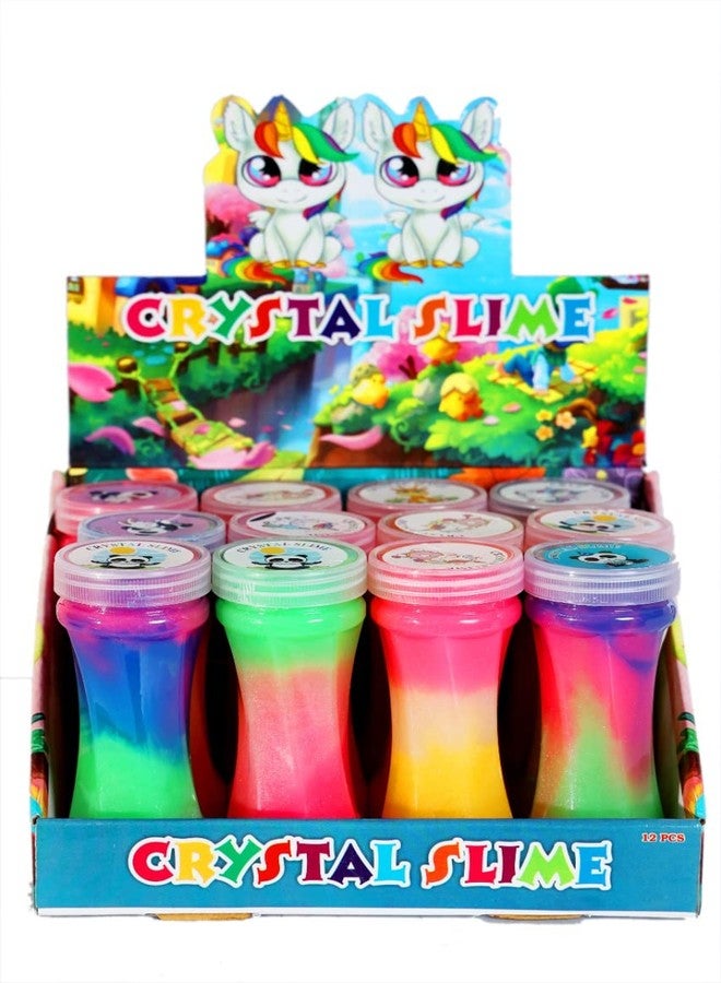 Atipriya (Pack of 9) Non Toxic Coloured Medium Size Designer Shimmery Beats Crystal Colorful Sparkling Glittery Slime DIY Magic Clay Crystal Mud Putty Toy for Kids(Assorted Colored) - Image 2